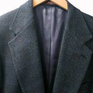 MILANO Men’s Blue Plaid Wool Sport Coat Blazer Size 40L